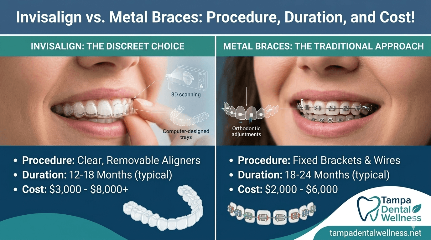 Invisalign vs Metal Braces: Procedure, Duration, and Cost